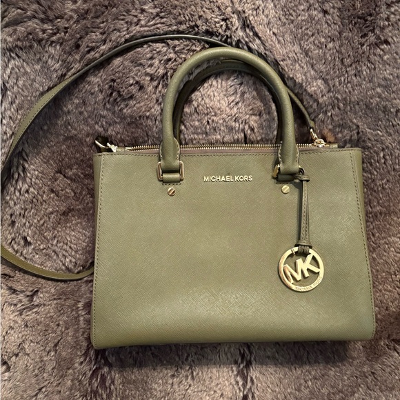 Michael Kors Sage Green Satchel - Picture 1 of 10